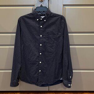 Express soft wash oxford shirt sz S in blue birds eye pattern